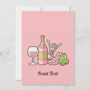 Invitation de vin rose