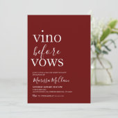 Invitation de vin Vino Before Vows (Debout devant)