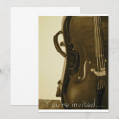 Invitation de violoncelle de sépia (Devant / Derrière)