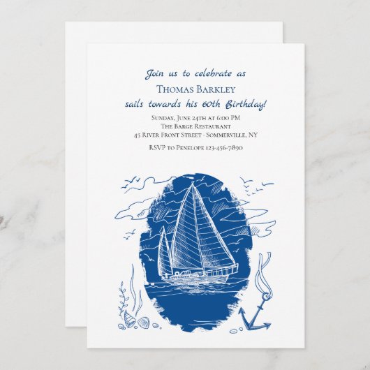 Invitation de voilier (Devant / Derrière)