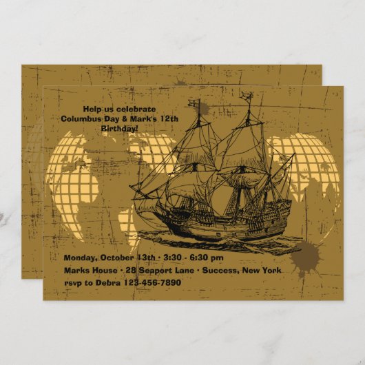 Invitation de voilier (Devant / Derrière)