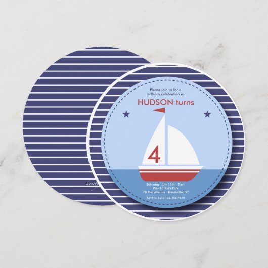 Invitation de voiliers (Devant / Derrière)