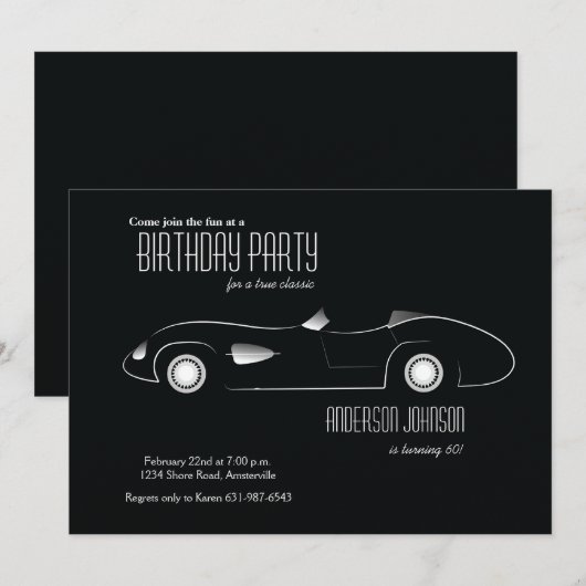 Invitation de voiture de concept (Devant / Derrière)