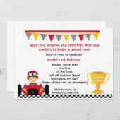 Invitation de voiture de course (Devant / Derrière)