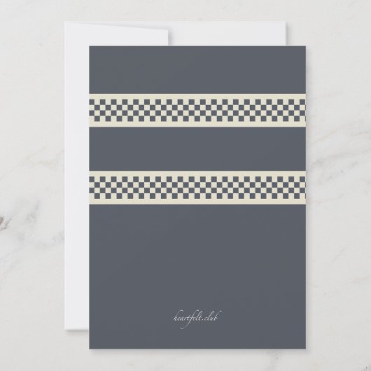 Invitation de voiture de course (Dos)