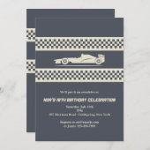 Invitation de voiture de course (Devant / Derrière)