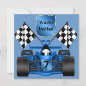 Invitation de voiture de course pour le 7e anniver (Devant)