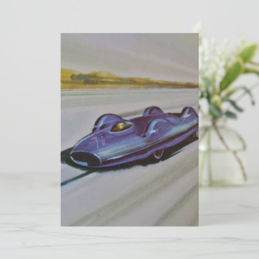 Invitation de voiture de course Vintage (Debout devant)