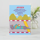 Invitation de voitures de course colorées (Debout devant)