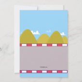 Invitation de voitures de course colorées (Dos)