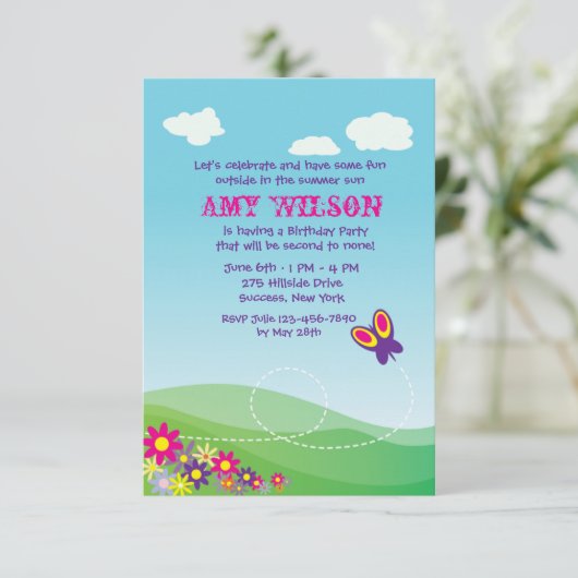 Invitation de vol de Butterfly (Debout devant)