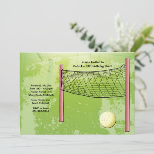 Invitation de volleyball (Debout devant)