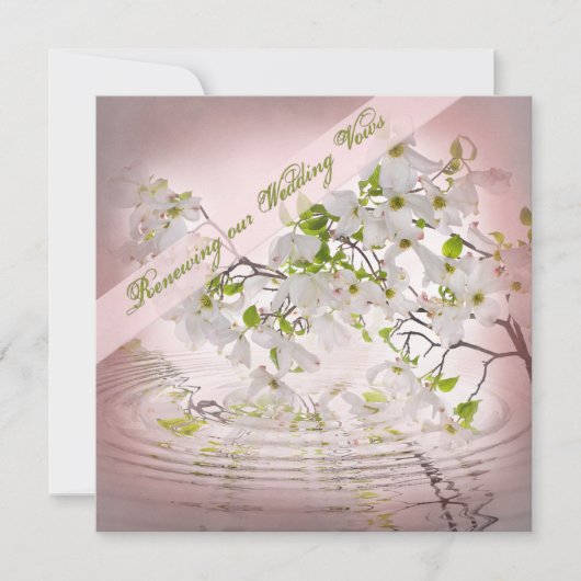 Invitation de Voows Renouvellement - Fleurs de Pom (Devant)