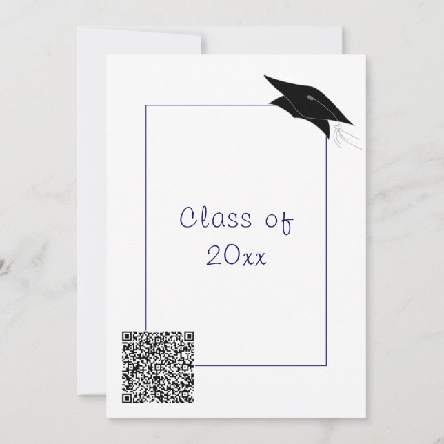 Invitation de votre Grad Party Colors avec code QR (Dos)