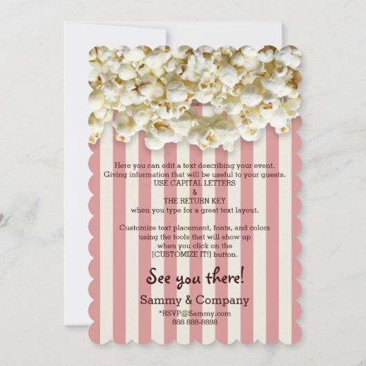 Invitation de votre parti 12 lignes 2 faces sur me (Dos)