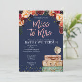 invitation de voyage bleu marine (Debout devant)