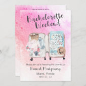 Invitation de voyage pour le week-end de bachelore (Devant / Derrière)