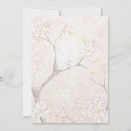 Invitation "de vue rose de fleur" (Dos)