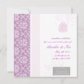 Invitation de Walima - mariage islamique rose (Dos)