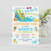Invitation de Water Slide Bash, Diapositive d'eau  (Debout devant)