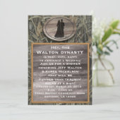 Invitation de wedding shower de Camo (Debout devant)