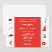 Invitation de wedding shower de couples (Devant / Derrière)