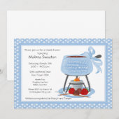 Invitation de wedding shower de fondue (Devant / Derrière)