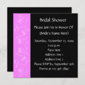 Invitation de Wedding shower de la mariée noire ro (Devant / Derrière)