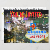 Invitation de wedding shower de Las Vegas (Devant / Derrière)