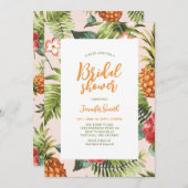 Invitation de Wedding shower de mariée à la flore  (Devant / Derrière)