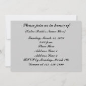 Invitation De Wedding shower De Mariée Et De Marié (Dos)