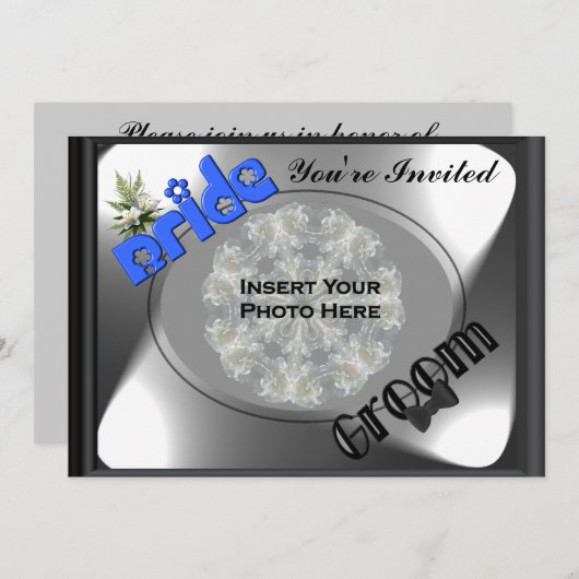 Invitation De Wedding shower De Mariée Et De Marié (Devant / Derrière)