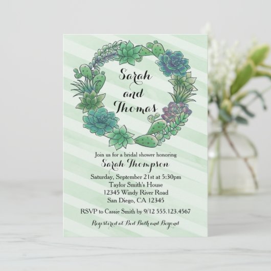 Invitation de Wedding shower nuptial (Debout devant)