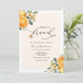 Invitation de Wedding shower Orange Brunch (Debout devant)