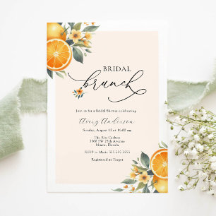 Invitation de Wedding shower Orange Brunch