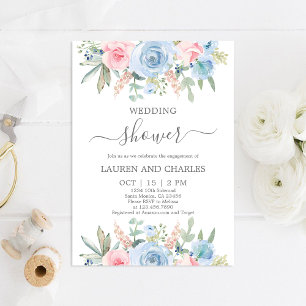 Invitation de Wedding showers floraux