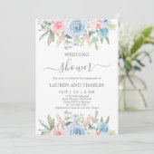 Invitation de Wedding showers floraux (Debout devant)