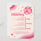 Invitation de week-end à thème disco pour l'enterr (Dos)