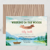 Invitation de week-end au lac dans les bois (Devant / Derrière)