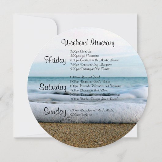 Invitation de week-end de Bachelorette avec (Dos)