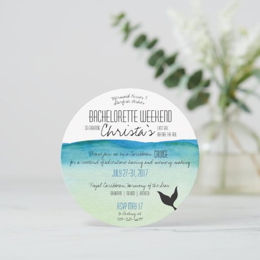 Invitation de week-end de Bachelorette de (Debout devant)