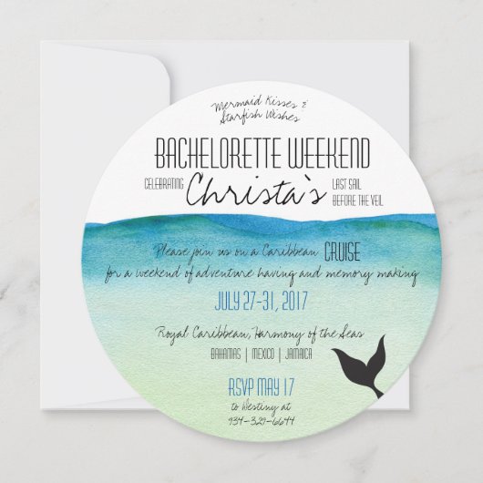 Invitation de week-end de Bachelorette de (Devant)