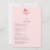 Invitation de week-end de Bachelorette Preppy Coqu (Dos)