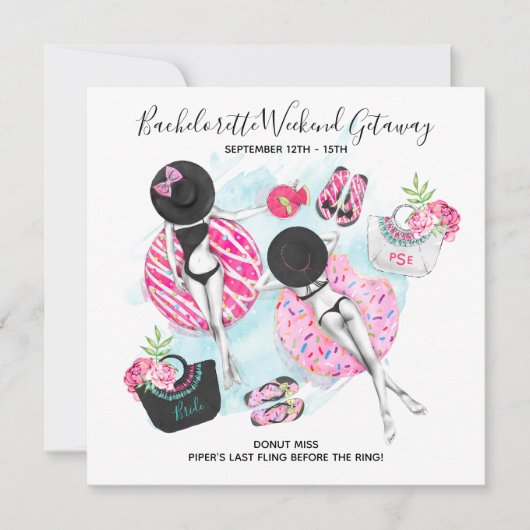 Invitation de week-end de détente à la plage pour  (Devant)