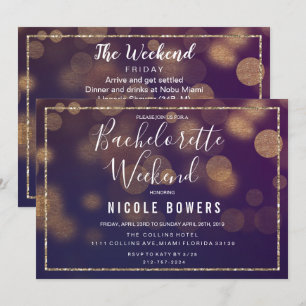 Invitation de week-end de fête de fiançailles illu
