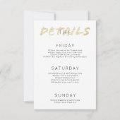 Invitation de week-end pour l'enterrement de vie d (Dos)