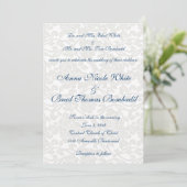 Invitation de White Mariage damassé (Debout devant)