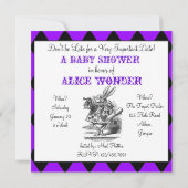 Invitation de White Rabbit Alice (Dos)
