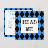 Invitation de White Rabbit Alice (Devant / Derrière)