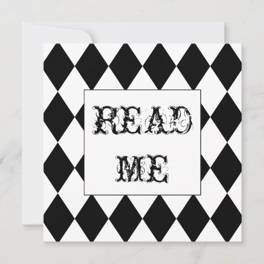 Invitation de White Rabbit Alice (Devant)